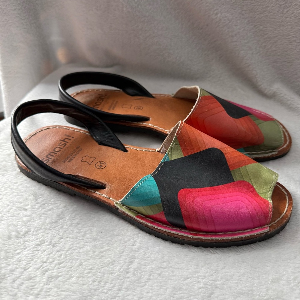 Smash Colorful Sandals Women’s Size 41 Happy Barcelona Style made In Spain